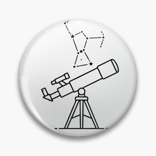 Aperçu de l'œuvre Gardez les yeux rivés vers le haut - Télescope astronomique minimaliste et constellation d'Orion créée et vendue par vlahstudio.