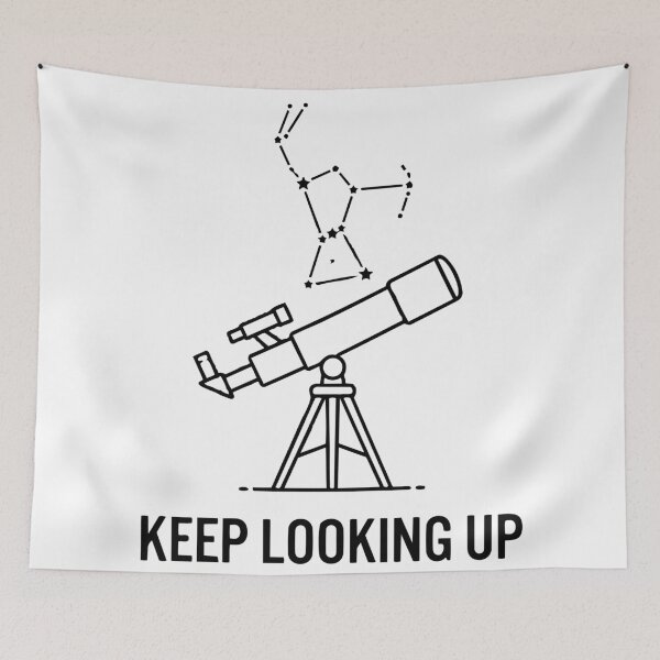 Item preview, Keep Looking Up - Minimalist Astronomy Telescope & Orion Constellation designed and sold by vlahstudio.