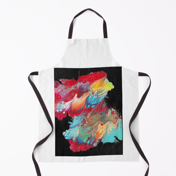 Item preview, Abstract Acrylic Pour Painting on Black Background Color Splash Wall Art designed and sold by MargaretEveShop.