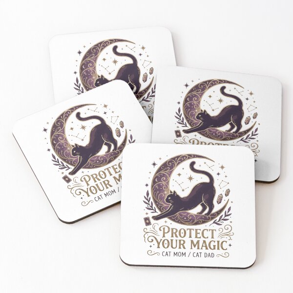 Item preview, Protect Your Magic Black Cat Moon - Celestial Cat Mom Dad designed and sold by vlahstudio.