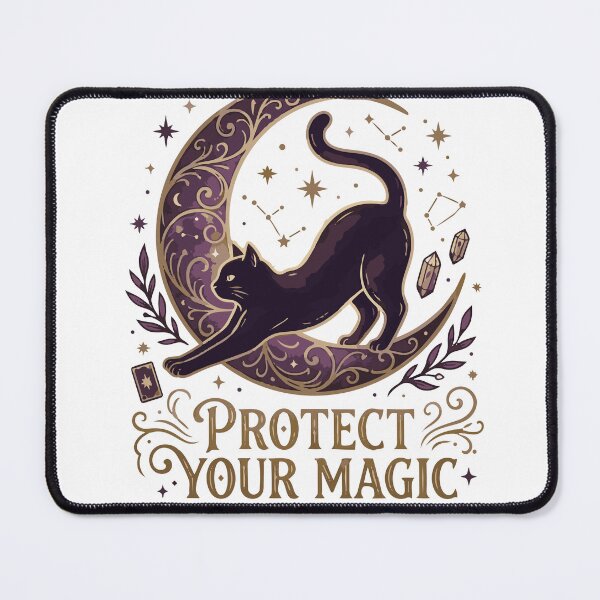 Item preview, Protect Your Magic Black Cat Moon - Celestial Cat Mom Dad designed and sold by vlahstudio.