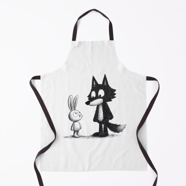Item preview, Cartoon Wolf & Bunny designed and sold by Retro Whimsy.