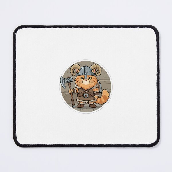 Item preview, Viking Cat Sticker - Fierce Warrior Cat designed and sold by tomahawks51.