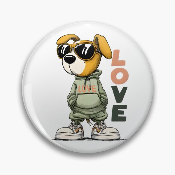 Item preview,  Stylish Dog – I Love You designed and sold by Retro Whimsy.