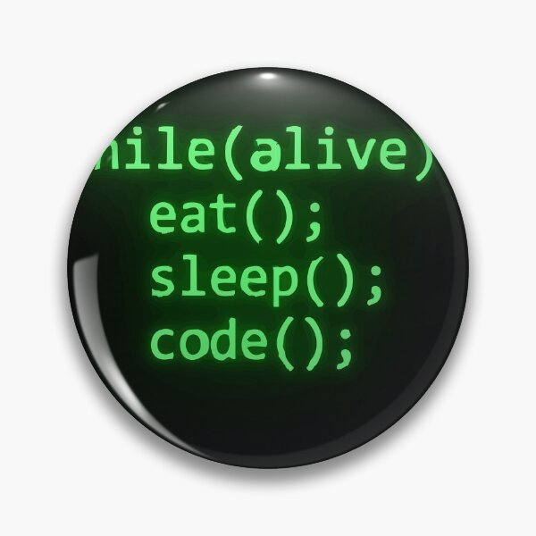Item preview, While Alive Eat Sleep Code - Retro Terminal Programming Humor designed and sold by vlahstudio.