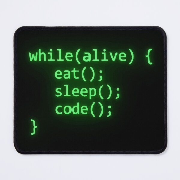 Item preview, While Alive Eat Sleep Code - Retro Terminal Programming Humor designed and sold by vlahstudio.