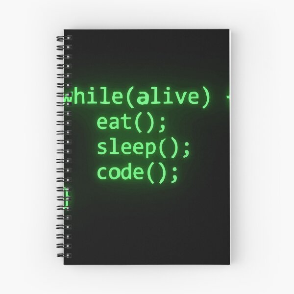 Item preview, While Alive Eat Sleep Code - Retro Terminal Programming Humor designed and sold by vlahstudio.