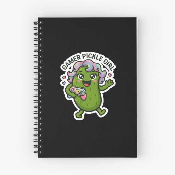 Item preview, Gamer Pickle Girl Sticker – Cute Funny Gaming Pickle Character, Kawaii Gamer Meme designed and sold by Basma Designs | Funny Shirts, Stickers & Mugs.
