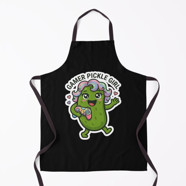 Item preview, Gamer Pickle Girl Sticker – Cute Funny Gaming Pickle Character, Kawaii Gamer Meme designed and sold by Basma Designs | Funny Shirts, Stickers & Mugs.