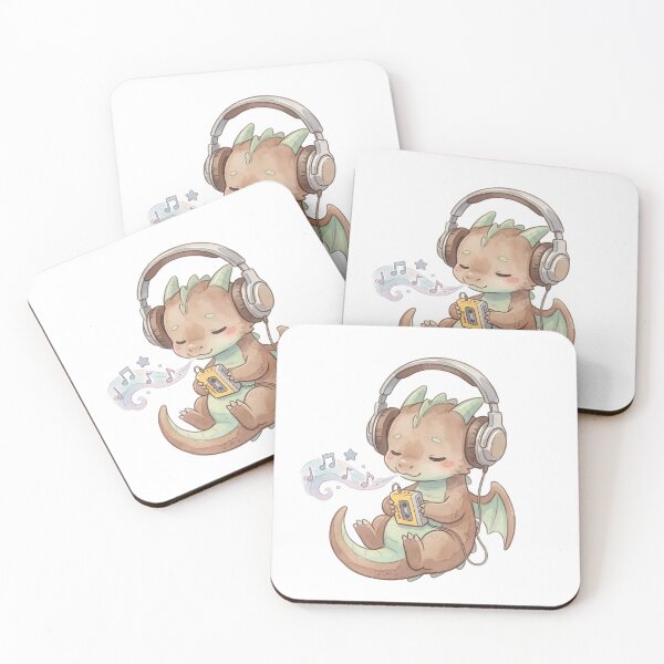 Item preview, Lo-fi Beats Baby Dragon - Cute Watercolor Musical Explorer designed and sold by Ich-Studio.