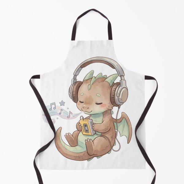 Item preview, Lo-fi Beats Baby Dragon - Cute Watercolor Musical Explorer designed and sold by Ich-Studio.