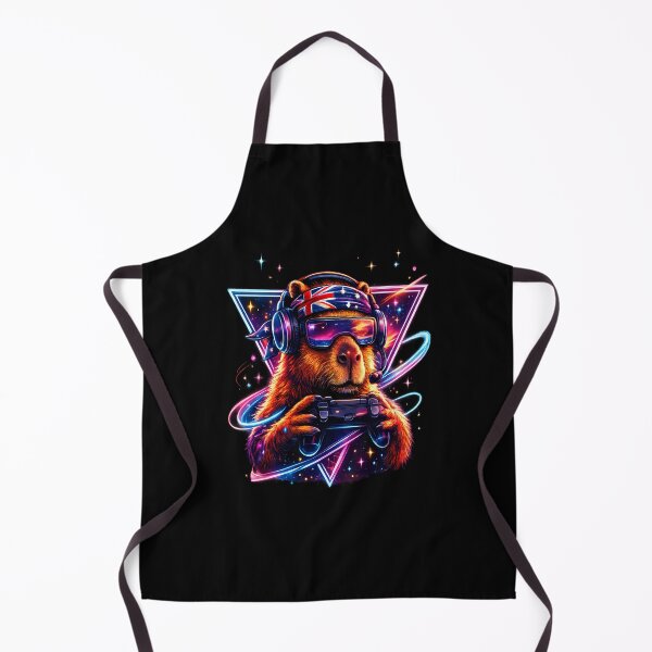 Item preview, Aussie Gamer Capybara Vaporwave Gaming Design designed and sold by JesterKrewArt.
