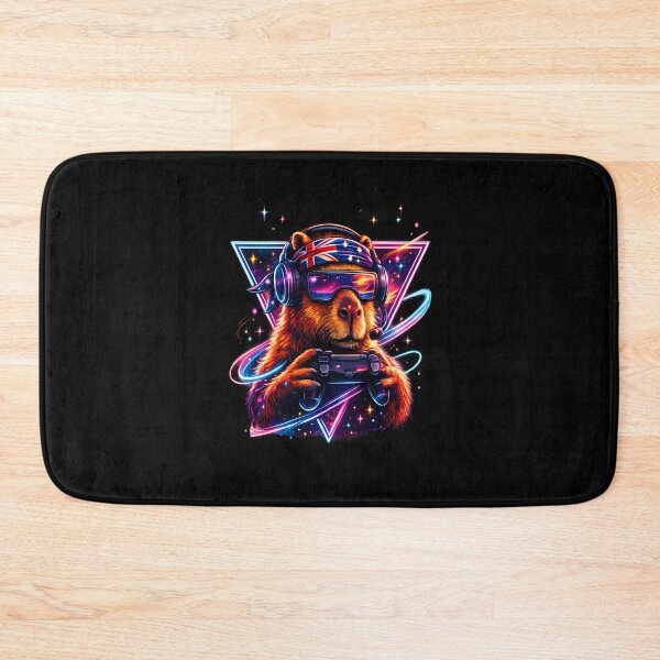 Item preview, Aussie Gamer Capybara Vaporwave Gaming Design designed and sold by JesterKrewArt.