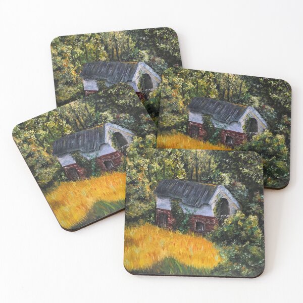 Item preview, handpainted original abandoned house in the woods colorful  designed and sold by Ironic-Arts.