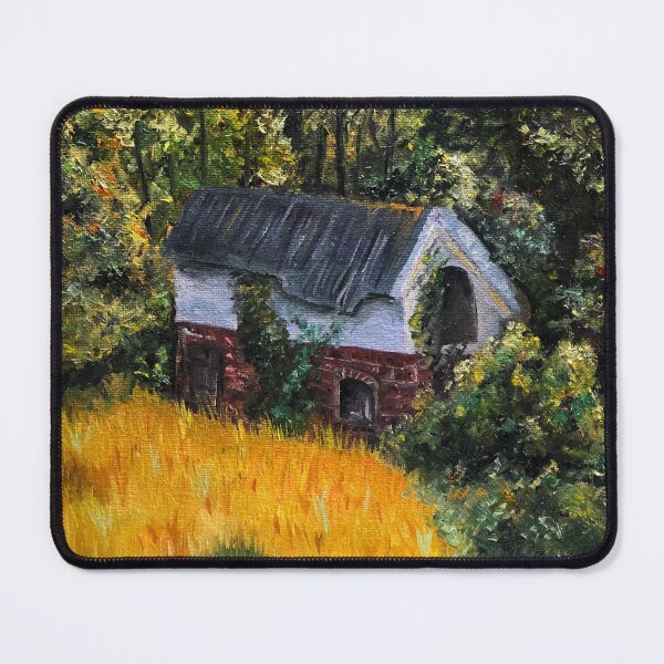 Item preview, handpainted original abandoned house in the woods colorful  designed and sold by Ironic-Arts.