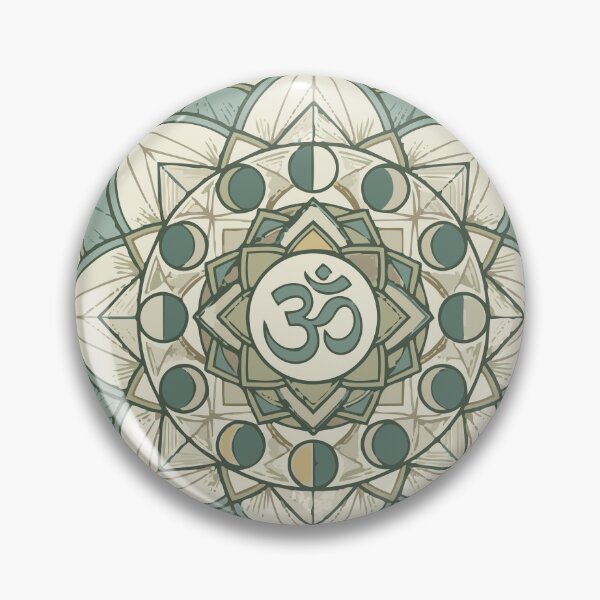Item preview, Zen Mandala Moon Phases Om Symbol - Yoga & Mindfulness Aesthetic designed and sold by vlahstudio.