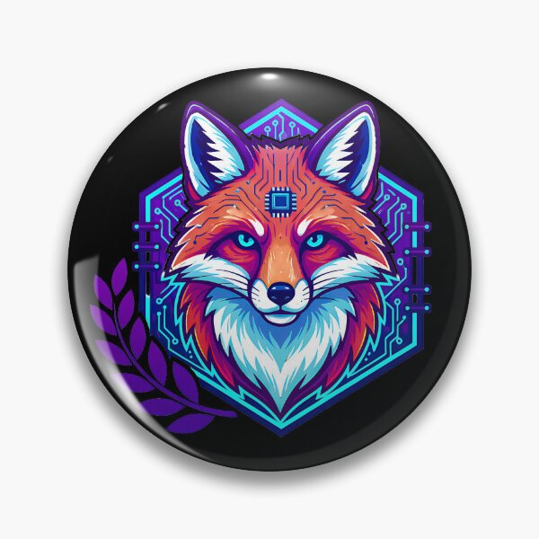 Item preview, Cyber Fox Tech Art - Futuristic Neon Circuit Wildlife Illustration designed and sold by AbulailArt.