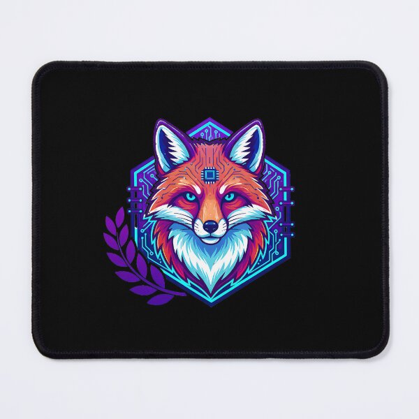 Item preview, Cyber Fox Tech Art - Futuristic Neon Circuit Wildlife Illustration designed and sold by AbulailArt.