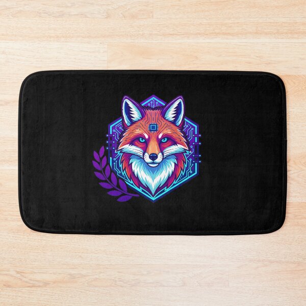Item preview, Cyber Fox Tech Art - Futuristic Neon Circuit Wildlife Illustration designed and sold by AbulailArt.