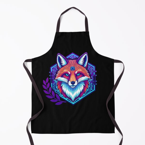 Item preview, Cyber Fox Tech Art - Futuristic Neon Circuit Wildlife Illustration designed and sold by AbulailArt.