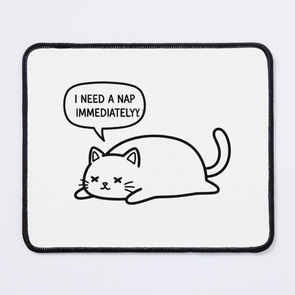 Item preview, Sleepy Cat Meme Sticker – I Need A Nap Immediately Funny Cat designed and sold by MongOficial.