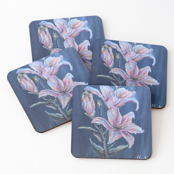 Item preview, Handpainted multicolored lily flowers original artwork designed and sold by Ironic-Arts.
