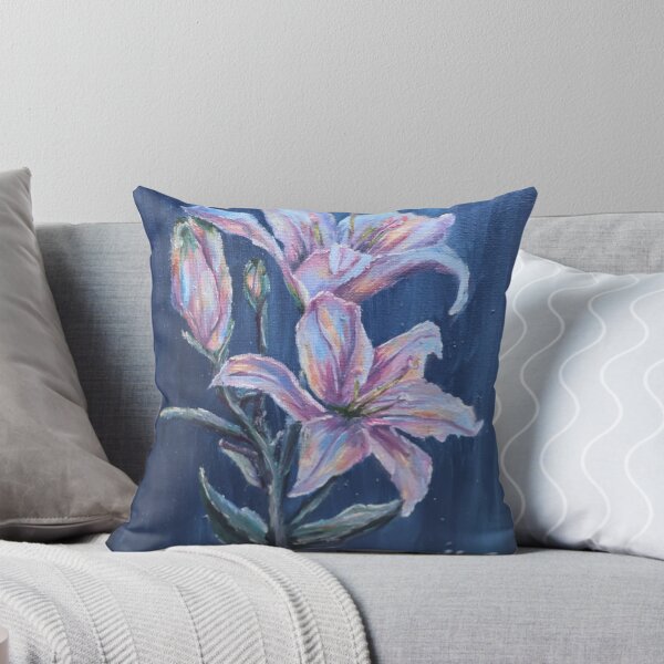 Item preview, Handpainted multicolored lily flowers original artwork designed and sold by Ironic-Arts.