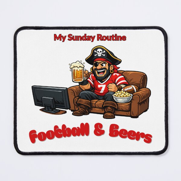 Item preview, Tampa Bay Buccaneers Sunday Routine Football and Beers Game Day T-Shirt designed and sold by ThatFootball12.