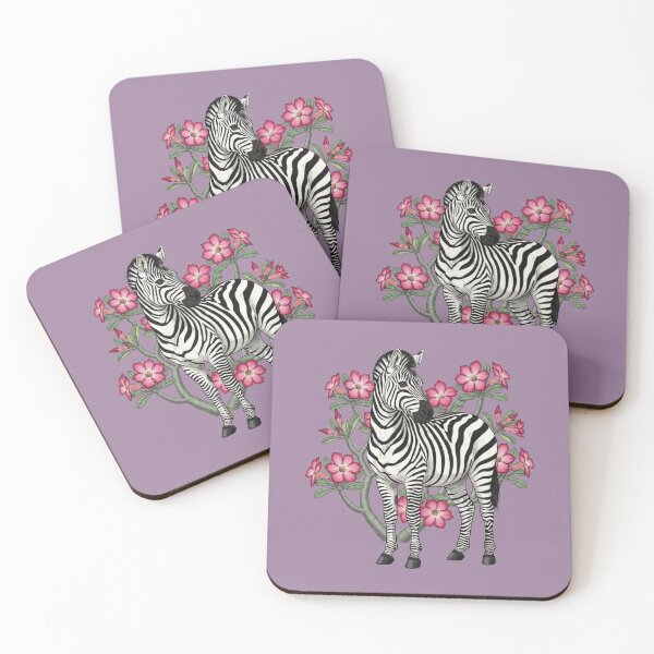 Item preview, Vintage Plains Zebra and Desert Rose designed and sold by BirdsnStuff.