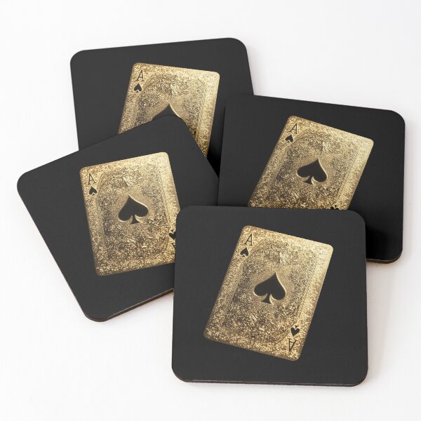 Item preview, Golden Poker Card Ace of Spades – Lucky Winning Poker Card Design for Poker Players designed and sold by WordPlayStudio.