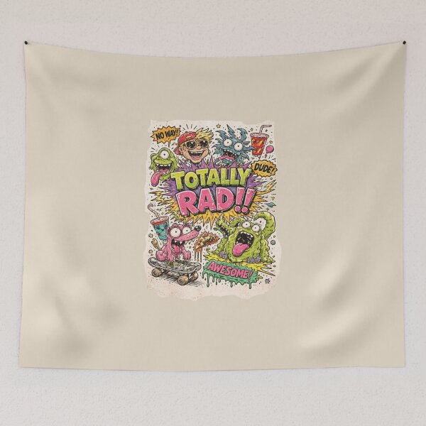 Item preview, Totally Rad 90s Cartoon Design – Vintage Distressed Retro Graphic Tee, Y2K Nostalgia Aesthetic designed and sold by Studio Yvonne .