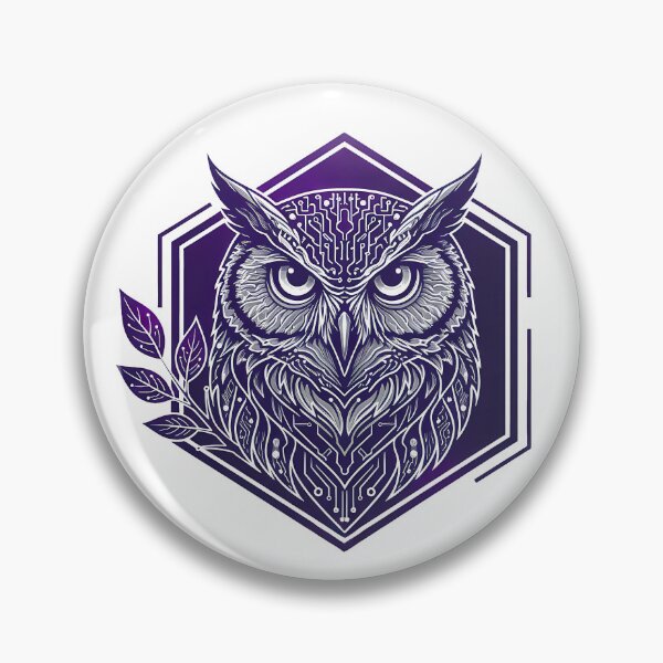 Item preview, Cyber Owl Tech Art - Futuristic Neon Circuit Night Bird Illustration designed and sold by AbulailArt.