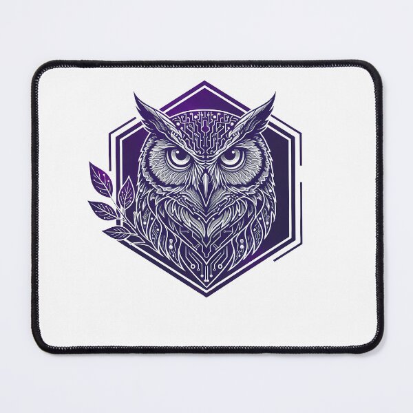 Item preview, Cyber Owl Tech Art - Futuristic Neon Circuit Night Bird Illustration designed and sold by AbulailArt.