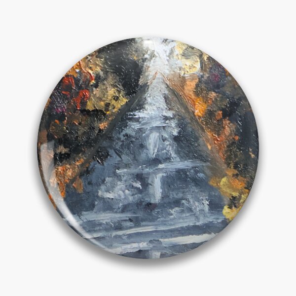 Item preview, Original handpainted autumn roadway impressionalist artwork colorful designed and sold by Ironic-Arts.