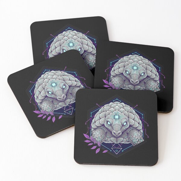 Item preview, Cyber Pangolin Tech Art - Futuristic Neon Circuit Armored Wildlife Illustration designed and sold by AbulailArt.