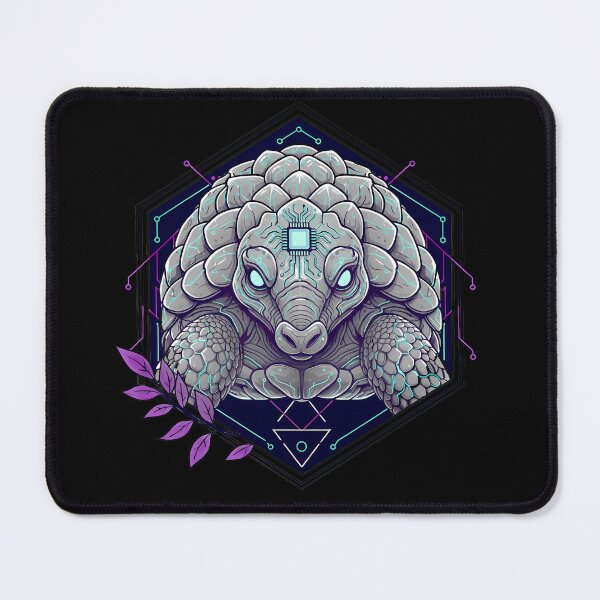 Item preview, Cyber Pangolin Tech Art - Futuristic Neon Circuit Armored Wildlife Illustration designed and sold by AbulailArt.