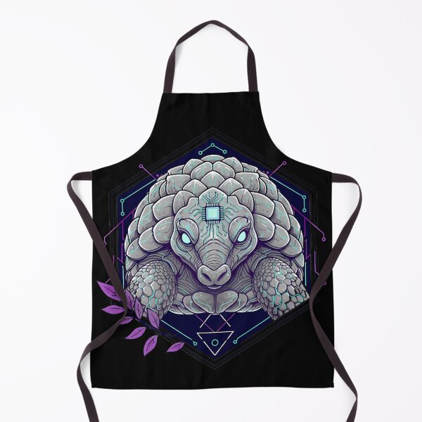 Item preview, Cyber Pangolin Tech Art - Futuristic Neon Circuit Armored Wildlife Illustration designed and sold by AbulailArt.
