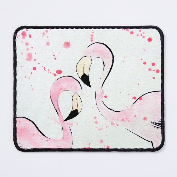 Item preview, Pair of Pink Flamingos | Flamingo Watercolor Drawing  designed and sold by AngelaMarieArt.