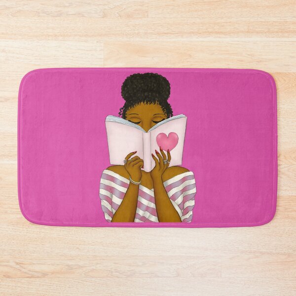 Item preview, Black woman with bun reading a book illustration designed and sold by Deanna McRae.