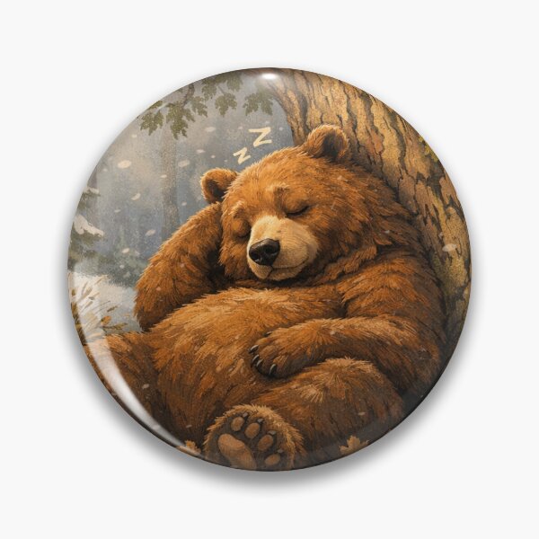 Item preview, Sleepy Bear Hibernation Mode Cute Forest Animal Illustration designed and sold by DreamBig13787.