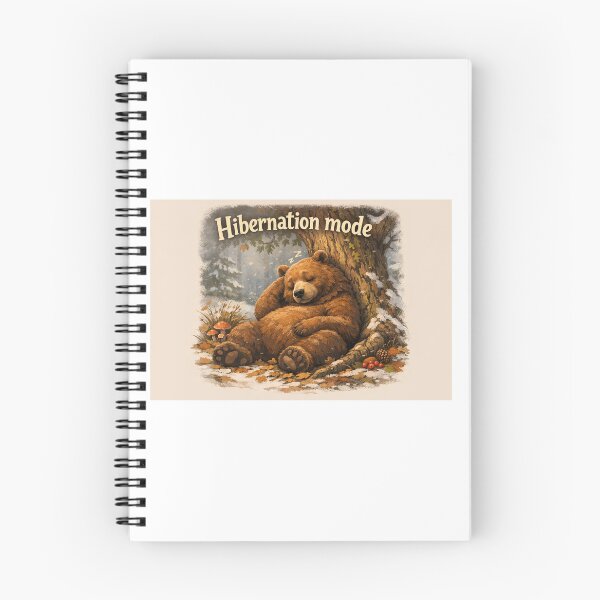 Item preview, Sleepy Bear Hibernation Mode Cute Forest Animal Illustration designed and sold by DreamBig13787.