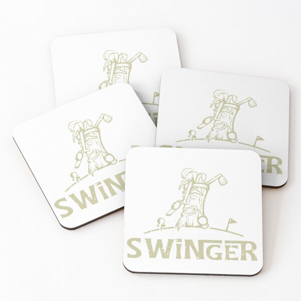 Item preview, Funny Golf Shirt Tiki Swinger Distressed Vintage Golfer Gift (Tan) designed and sold by 19thHoleHumor.