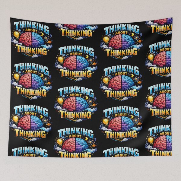 Item preview, Thinking About Thinking Funny Intellectual Humor Philosophy Nerd Variant designed and sold by TeeTimeTreasure.
