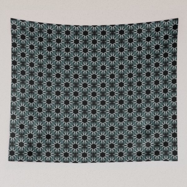 Item preview, Grunge Rustic Pattern in Teal on Black designed and sold by Artistestella.