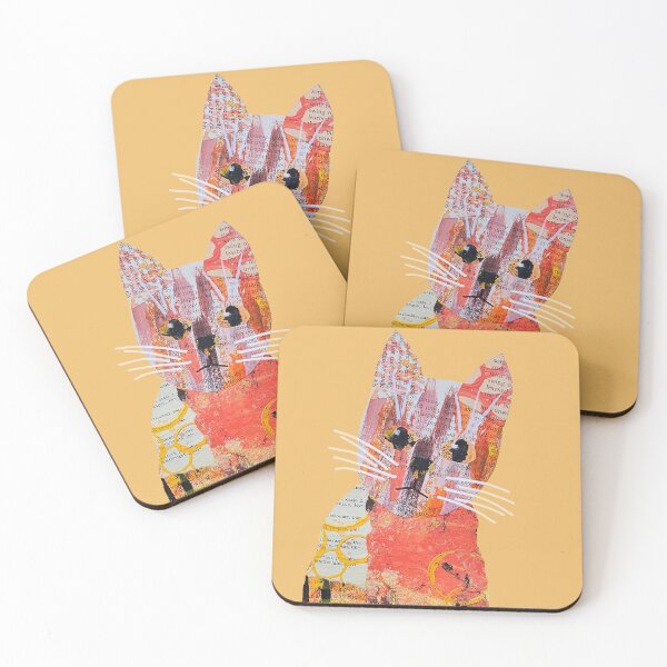 Item preview, Tabby Cat, a collaged cat designed and sold by RachelHayesArt.