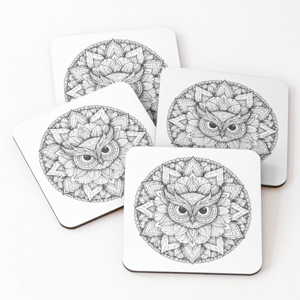Item preview, Floral Mandala Art owl – Intricate Flower Mandala Design designed and sold by Anime9122.
