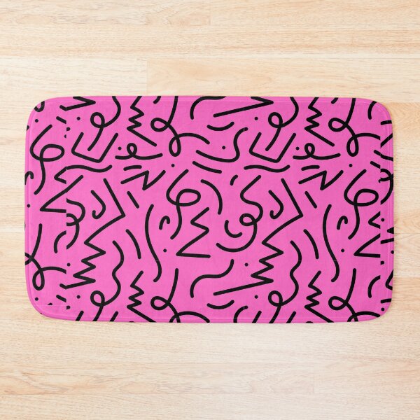 Item preview, Electric Squiggle Pattern in Pink & Black   designed and sold by Ink & Print Store .