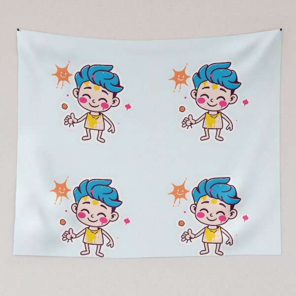 Item preview, Thumbs Up Holi Fun Sticker designed and sold by Teewave-Ashish.