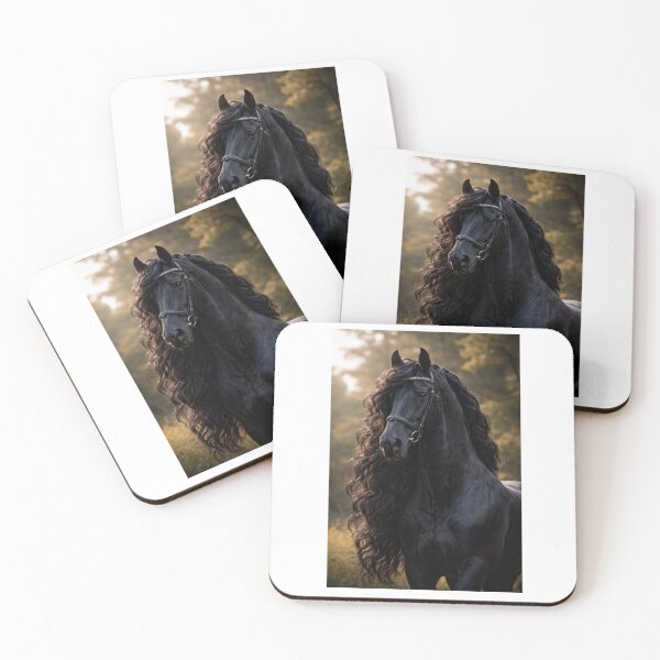 Item preview, Majestic Friesian Horse – Elegant Black Stallion Portrait designed and sold by CreativeNest88.