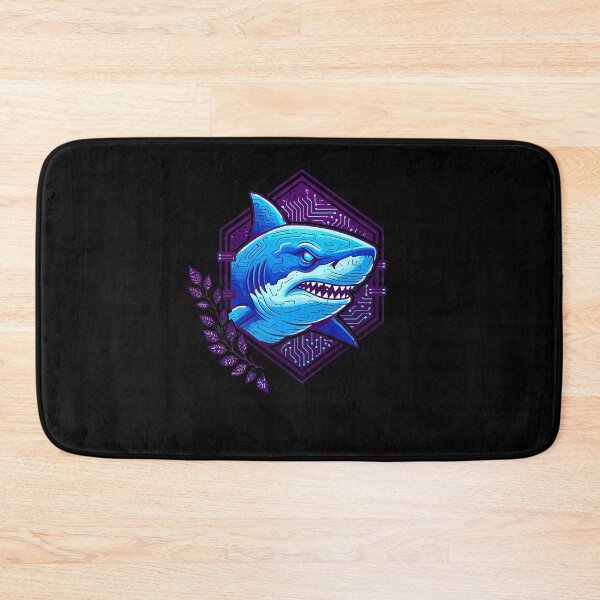 Item preview, Cyber Shark Tech Art - Futuristic Neon Circuit Great White Illustration designed and sold by AbulailArt.